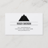 Berge/Bäume (grün) Visitenkarte (Rückseite)