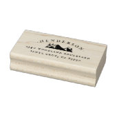 Berge & Bäume Rustikale Familienname Rücksendeadre Gummistempel (Stempel)