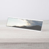 Berge bei Sonnenuntergang Schreibtischnamensplakette (Vorderseite )