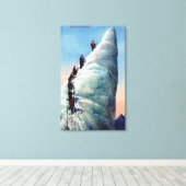 Berge Bergsteiger zum Bergsteigen Leinwanddruck (Insitu (Holzboden))