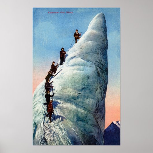 Berge Bergsteiger zum Bergsteigen Poster (Vorne)