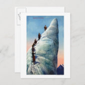 Berge Bergsteiger zum Bergsteigen Postkarte (Vorne/Hinten)