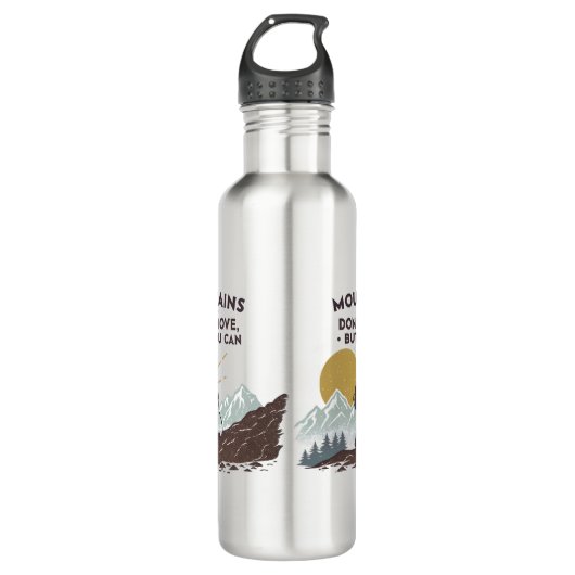 Berge bewegen sich nicht, aber man kann edelstahlflasche (Vorderseite)
