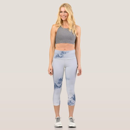 Berge bewölkt capri leggings (Vorderseite)