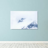 Berge bewölkt leinwanddruck (Insitu (Holzboden))