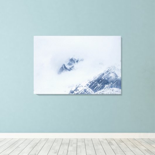 Berge bewölkt leinwanddruck (Insitu (Holzboden))