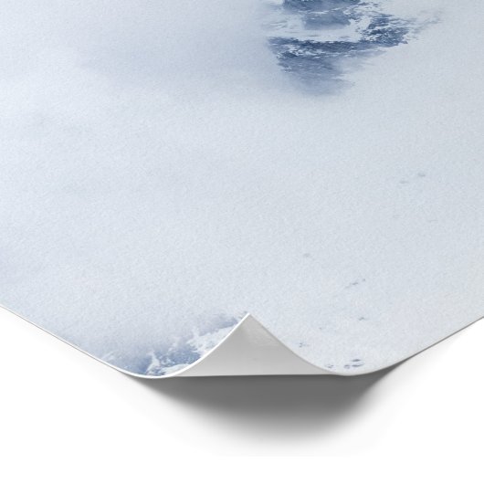 Berge bewölkt poster (Ecke)