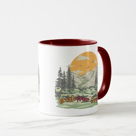 Berge BFTG Kaffee Tasse (VorderseiteRechts)