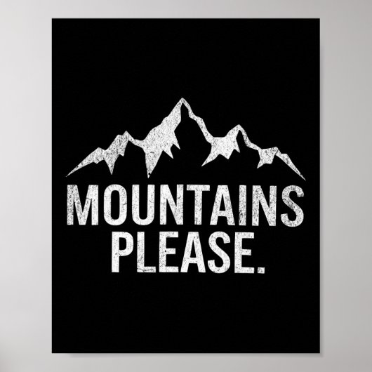 Berge Bitte Abenteuer Outdoor Poster (Vorne)