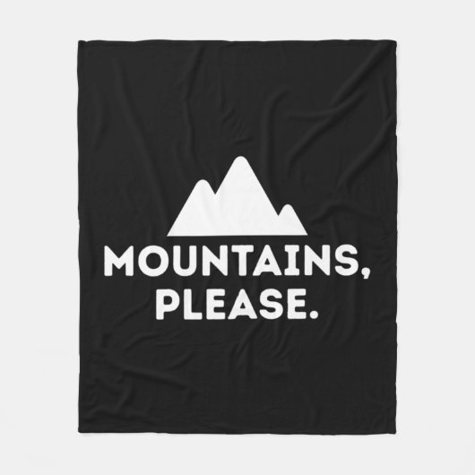 Berge Bitte im Freien Camping Klettern T-Shirt Fleecedecke (Vorderseite)