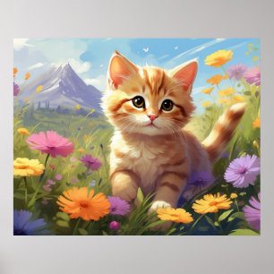 *~* Berge Blume Kätzchen 5:4 Kätzchen AP68 Poster