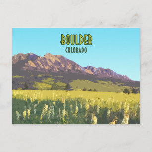Berge Boulders Colorado Flatirons Vintag Postkarte