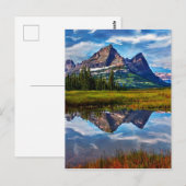 Berge des Glacier-Nationalparks Postkarte (Vorne/Hinten)