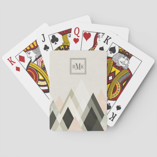 Berge des Monogramm-| über Bergen hinaus III Spielkarten (Rückseite)