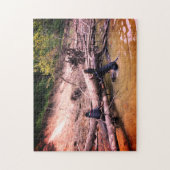 Berge, die im Fluss wachsen Puzzle (Vertikal)