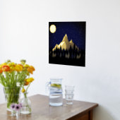 Berge durch Mondlicht Foliendrucke (Ablage(Küche))