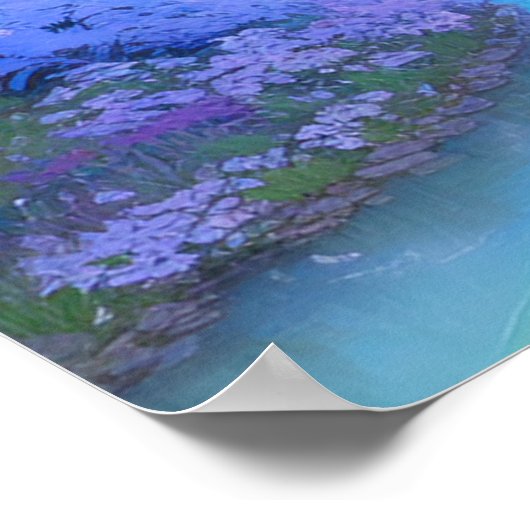 Berge Embrace der Azure Stream Poster (Ecke)