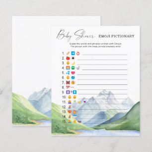 Berge - Emoji Pictionary Spiel Baby Shower