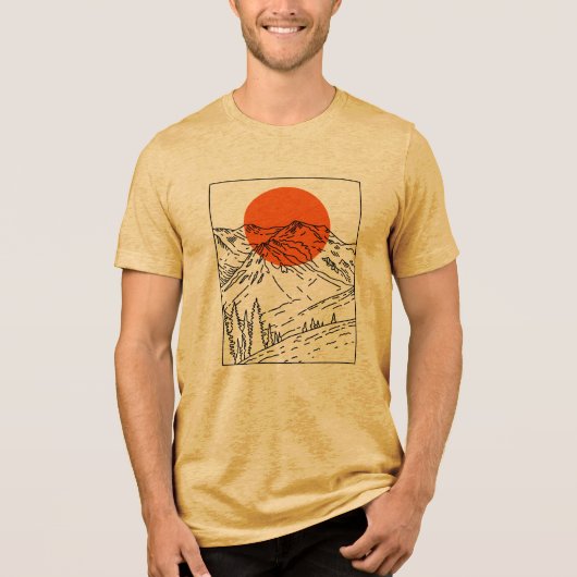 Berge – Entdecken Sie die wilde Höhe Tri-Blend Shirt (Vorderseite)
