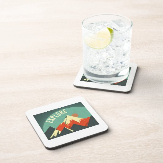 Berge erkunden getränkeuntersetzer (Rechte Seite)