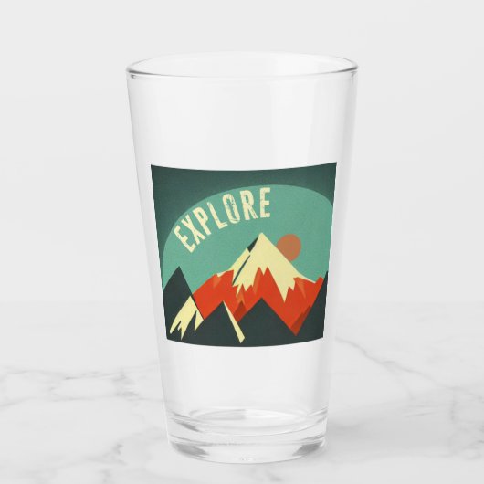 Berge erkunden glas (Vorderseite)