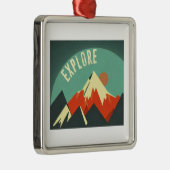 Berge erkunden ornament aus metall (Rechts)