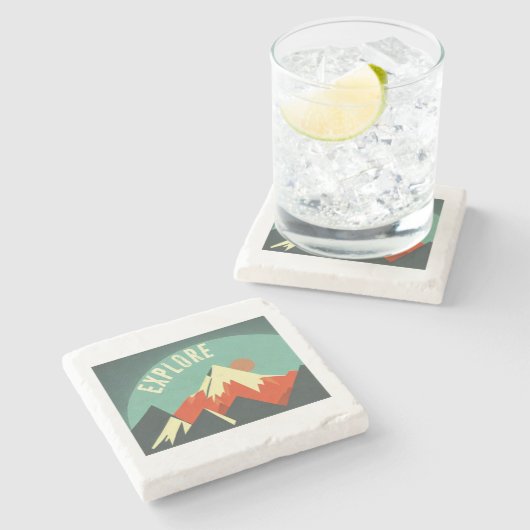 Berge erkunden steinuntersetzer (Seitenansicht)