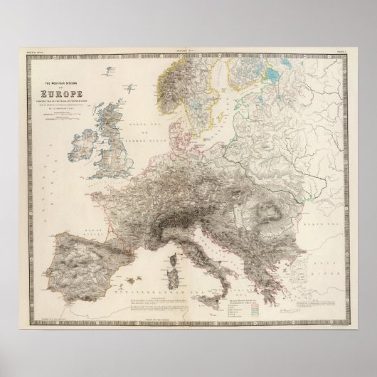 Berge Europas Poster (Vorne)