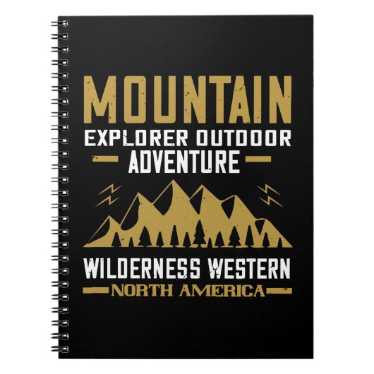 Berge Explorer Outdoor Adventure Notizblock (Vorderseite)