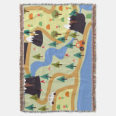 Berge, Flüsse, Wald, Autokomuster. Decke (Vorderseite Vertikal)