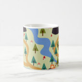 Berge, Flüsse, Wald, Autokomuster. Kaffeetasse (Mittel)