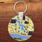 Berge, Flüsse, Wald, Autokomuster. Schlüsselanhänger (Vorderseite)
