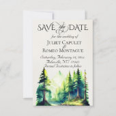 Berge, Foto & Monogramm - Elfenbein Save The Date (Vorderseite)