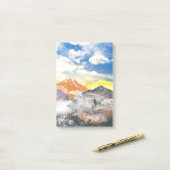 Berge (Fotomontage) 1 Post-it Klebezettel (Auf Schreibtisch)