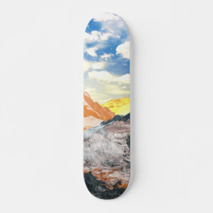 Berge (Fotomontage) 1 Skateboard