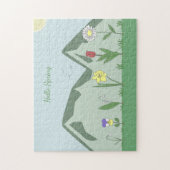 Berge & Frühlingsblumen Landschaftspuzzle Puzzle (Vertikal)