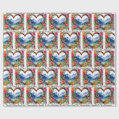 Berge für Text und Namen personalisieren Geschenkpapier (Flach)