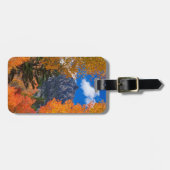 Berge gerahmt in Laubblättern, CA Gepäckanhänger (Vorderseite horizontal)