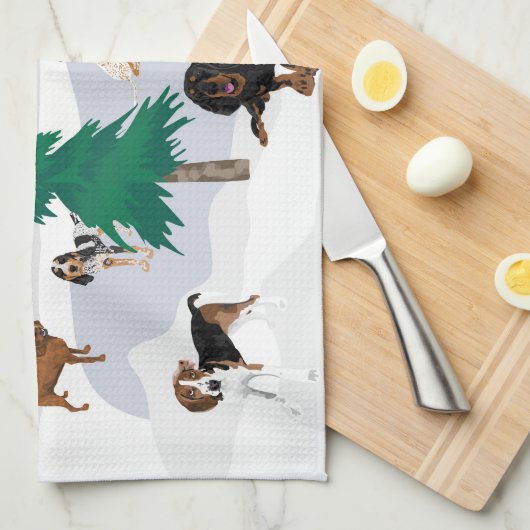 Berge Geschirrtuch (Viertel Falte)