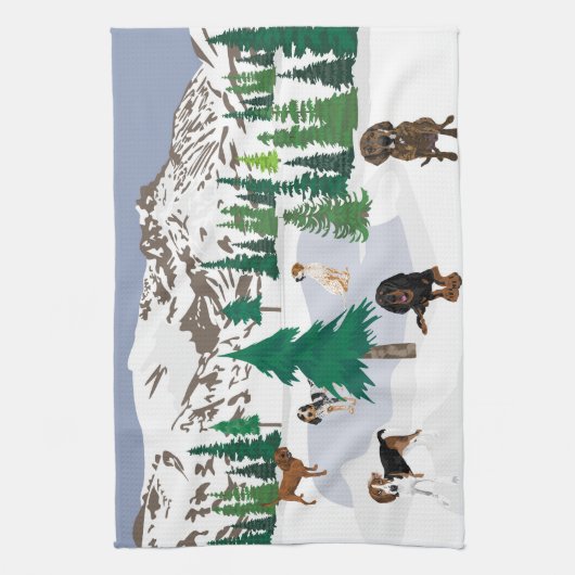 Berge Geschirrtuch (Vertikal)