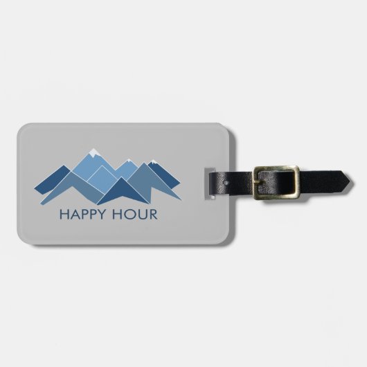 Berge glückliche Stunde Gepäckanhänger (Vorderseite horizontal)