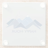 Berge glückliche Stunde Glasuntersetzer (Rückseite)