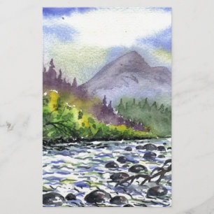 Berge Himmelspainting Destiny Kunstgeschichte Briefpapier
