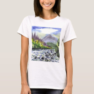 Berge Himmelspainting Destiny Kunstgeschichte T-Shirt