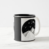 Berge im Weltraum Kaffeemaschine Tasse Black (VorderseiteRechts)