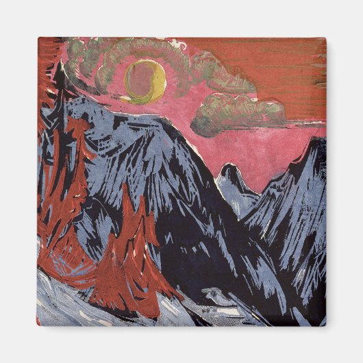 Berge im Winter 1919 Magnet (Vorne)