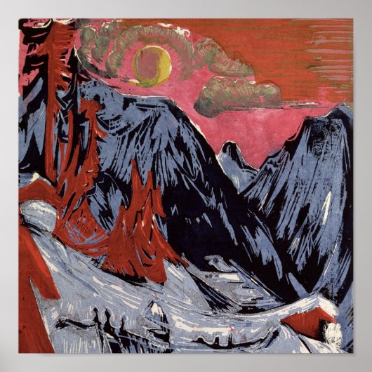 Berge im Winter 1919 Poster (Vorne)