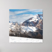 Berge im Winter in Spanien, Canfranc Leinwanddruck (Vorderseite)
