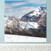 Berge im Winter in Spanien, Canfranc Leinwanddruck (Insitu (Holzboden))
