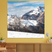 Berge im Winter in Spanien, Canfranc Leinwanddruck (Insitu (Wohnzimmer))
